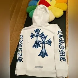 トップス CHROME HEARTS HOODIE NAVY Chrome Hearts Navy Exclusive Horseshoe Logo Hoodie - SRM